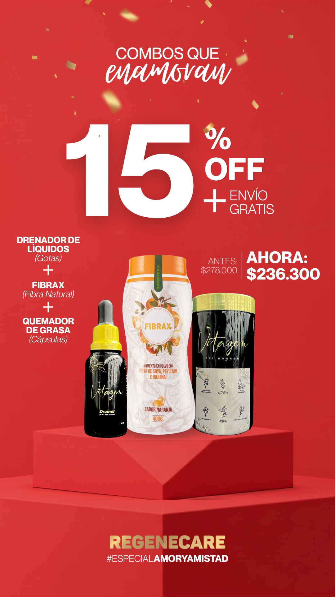 Drenador de líquidos + Quemador de grasa + Fibrax