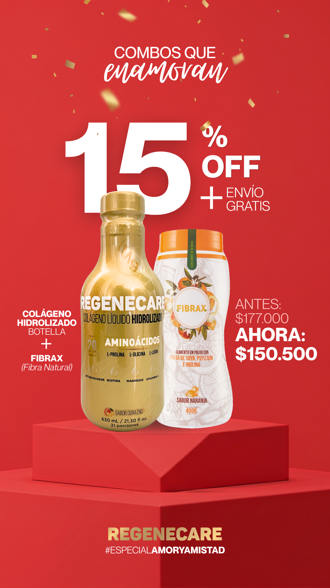 Colágeno Hidrolizado Dorado + Fibrax