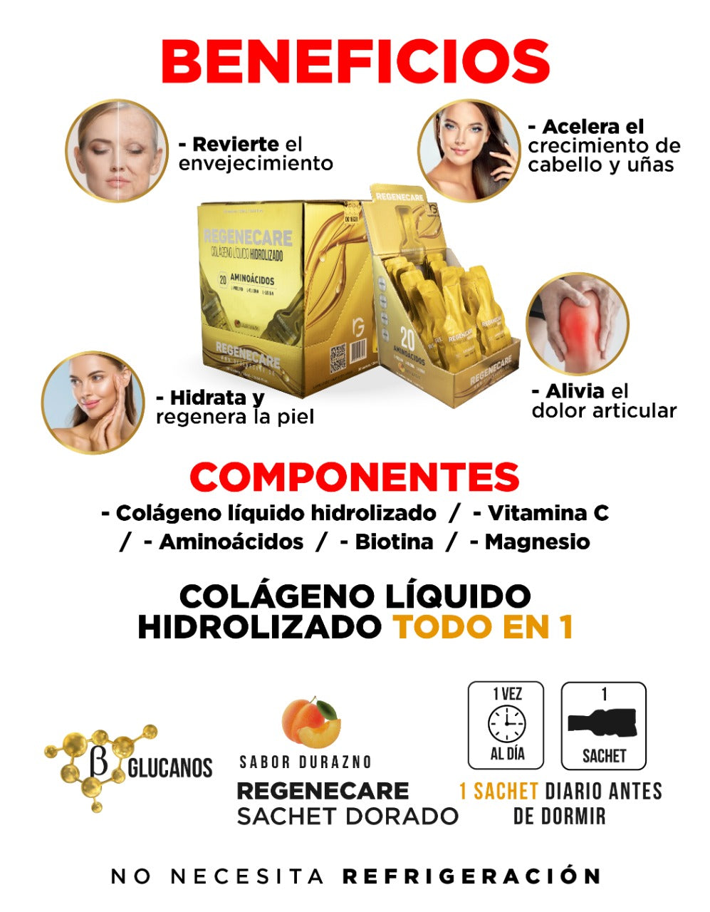 Colágeno Sachet Dorado  + Obsequio